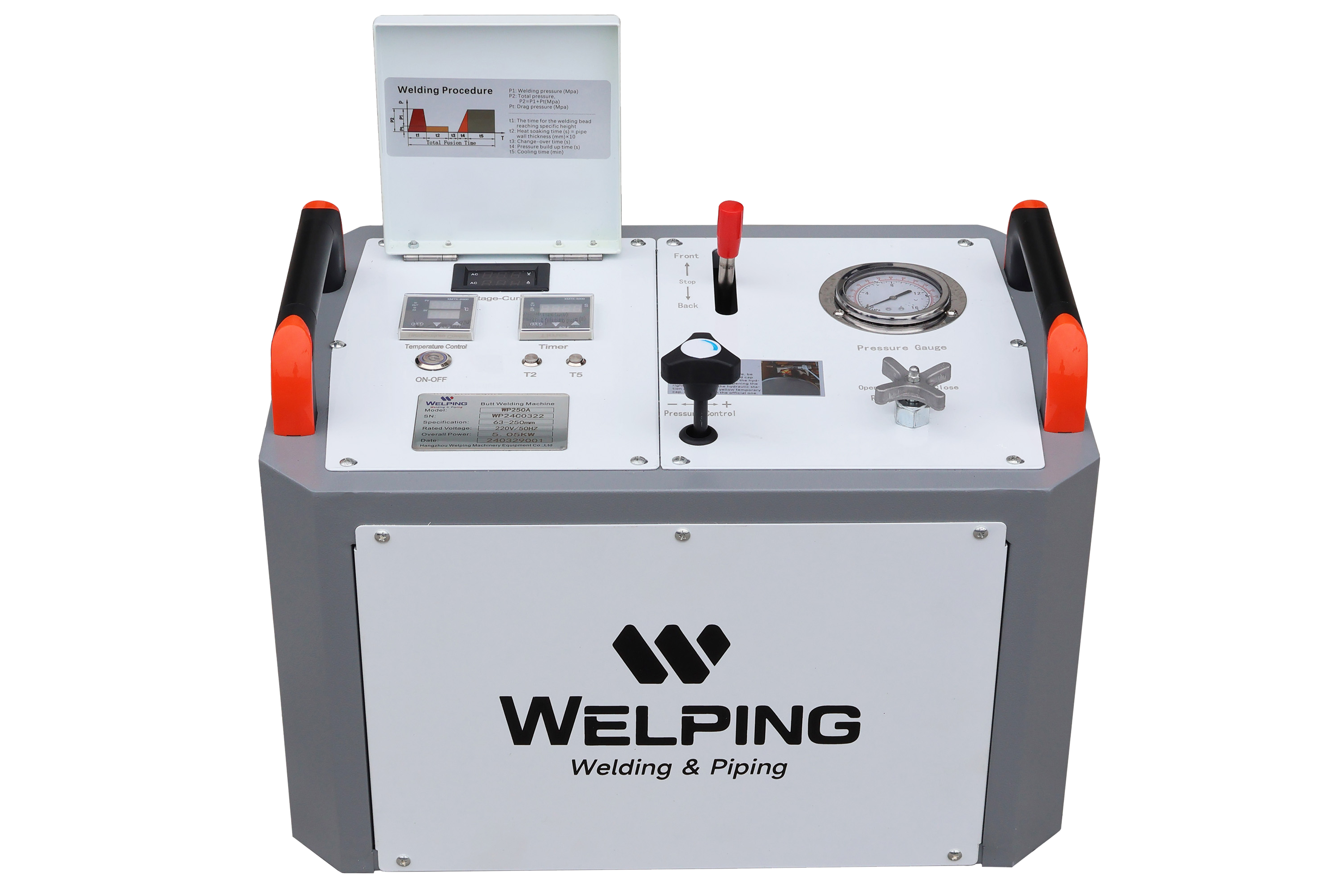 High-End-Serie Hydraulische HDPE-Rohrfusionsschweißmaschine WP250A Pro